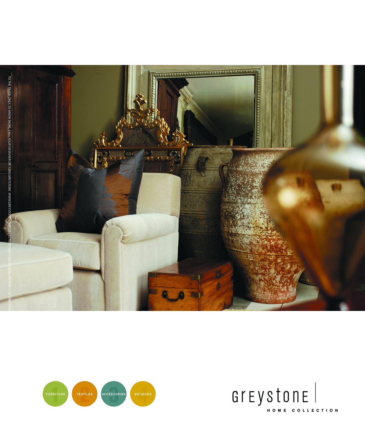 Greystone ad campaign hero image showing living room furnishings