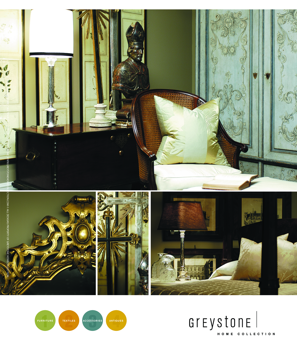 Greystone ad campaign hero image showing living room furnishings