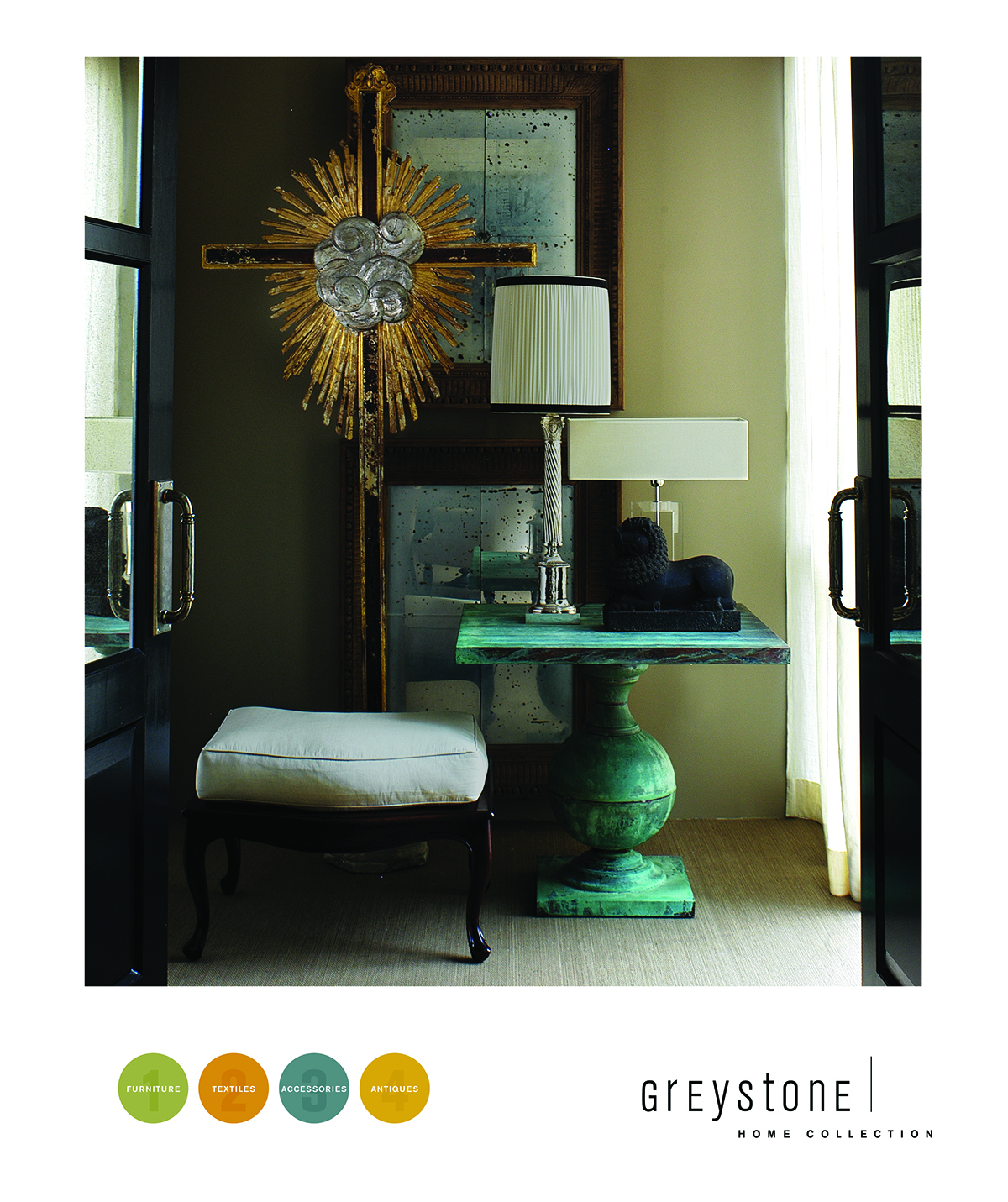 Greystone ad campaign hero image showing living room furnishings