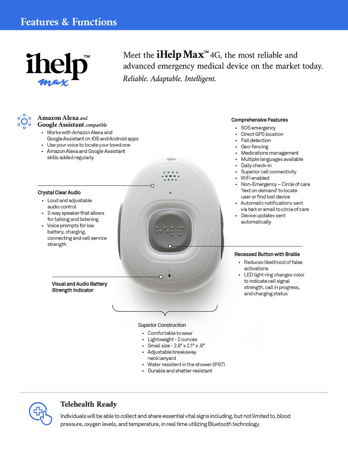 iHelp Max - Features and Functions Guide