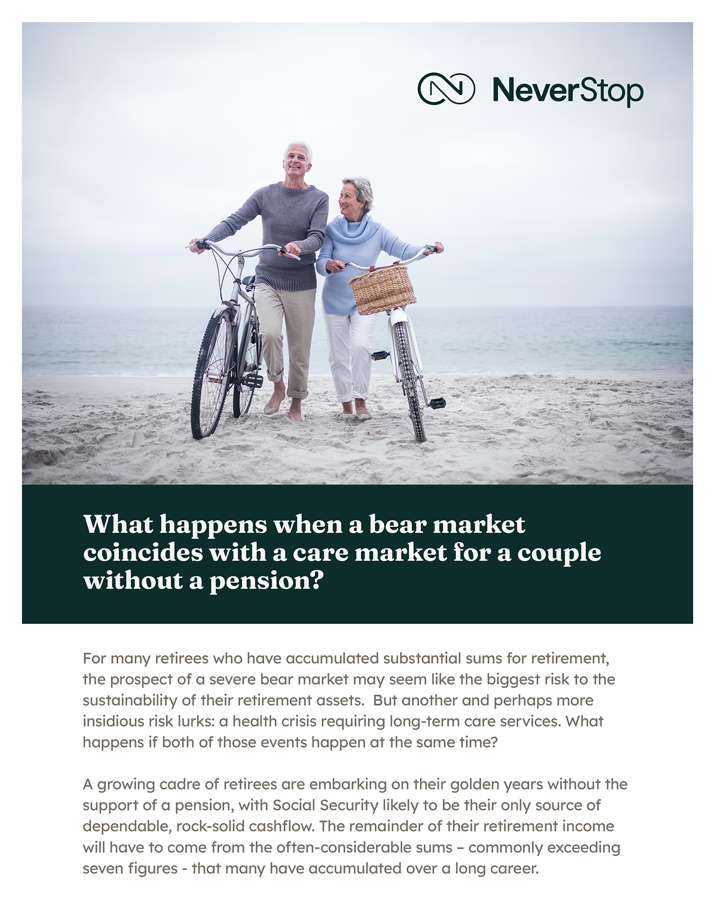Neverstop Agents, Collateral Development, hero image showing active healthy lifestyle